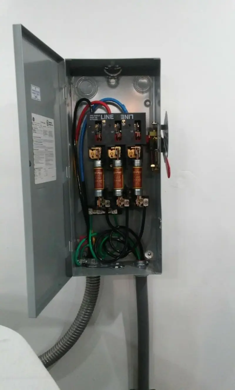 Three-phase disconnect switch installed for Electrical Wiring & Rewiring in Ballston Spa